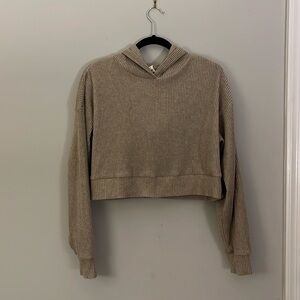 Alo Yoga Ribbed Cropped Sweatshirt Size Small